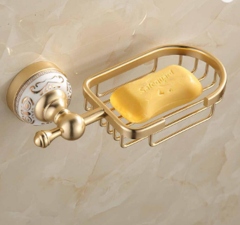 Kit de accesorios de 6 piezas para baños de hoteles chapado en oro marca FLG