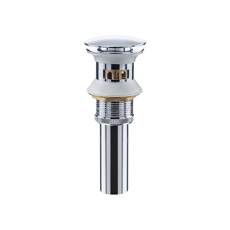 Desague para lavamanos y lavaderos en acero inoxidable push botom marca Plomex