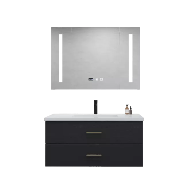 Mueble para baños con espejo y lavamanos