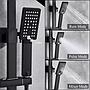 Mezcladora de ducha Rainshower con chorro y manguera flexible negro Dark matte